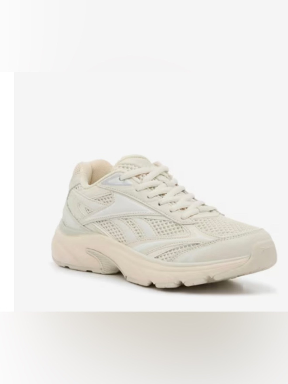 Reebok Women's Cream Lace-Up Sneakers